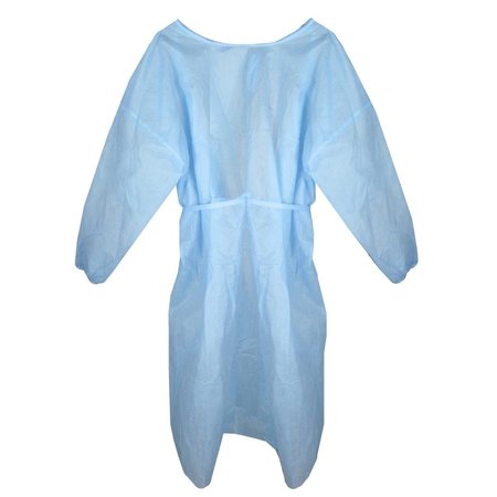 HOMECARE PRODUCTS Personal Protection Isolation Disposable Cap Gown & Booties, Blue - Large HO1662580